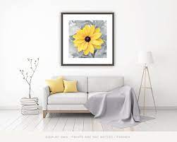 Yellow And Gray Wall Art Yellow Grey