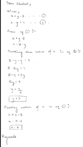 Linear Equations By Substitution Method