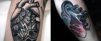 If it's your first tattoo, or your profession doesn't welcome ink, try out a small design first. 50 Traditional Heart Tattoo Designs For Men Devotion Ink Ideas