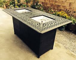 Fire Pit Bar Height Double Burner