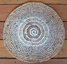recycled round plarn rug my recycled