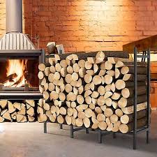 4ft Heavy Duty Firewood Rack Stand Log