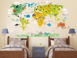 Map Decal Large Wall Sticker Map