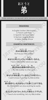 Learn JLPT N5 Vocabulary: 弟 (otouto) – Japanesetest4you.com