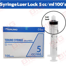 terumo syringe luer lock 5ml 5cc 1 box