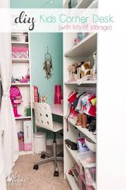 Some are set up as centers for a small home office, with file drawers as well as other drawers for storage. Diy Kids Corner Desk A Partial Ikea Hack Desk