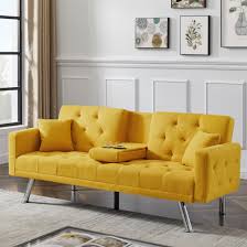 square arm futon convertible sofa bed