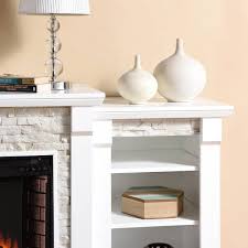 Faux Stone Electric Fireplace