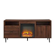 Walker Edison Modern Fireplace Tv Stand