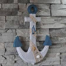 unfinished wooden anchor wall decor