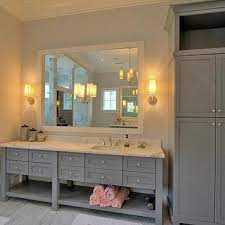 Grey Painted Bathroom Cabinets Design Ideas