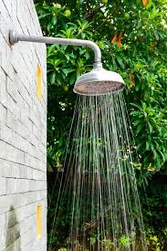Outdoor Shower Head Stock Photo By