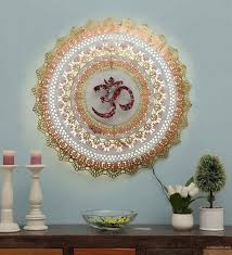 Iron Om Wall Art With Led In Gold