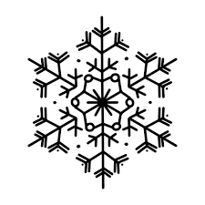 black and white doodle snowflake vector