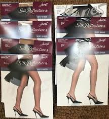 Details About New 7 Pair Hanes Silk Reflections Panty Hose 717 Ab Silky Sheer Toe Control Top