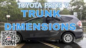 toyota prius v trunk boot dimensions