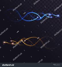 Flying Sparks Glowing Spirals Light Elements Stock Vector