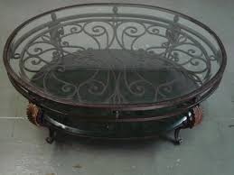 Wrought Iron Coffee Table With Marble