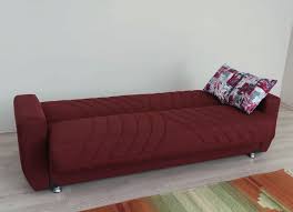 Jennifer Burgundy Fabric Sofa Bed By