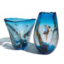 Murano Glass Aquarium Vases Trademark