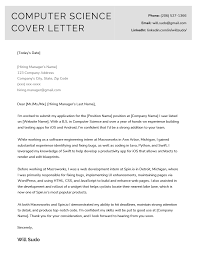 computer science cover letter free