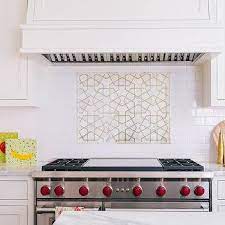 Subway Tile Backsplash With Striped