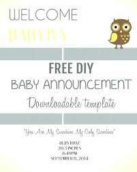 Online Baby Announcement Templates Free Aplicatics Co