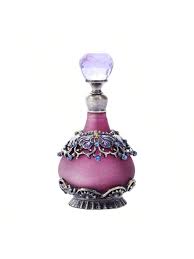 Deep Purple Decorative Glass Bottle