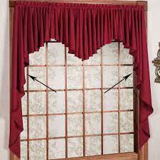 Jabot and swag sets are easy to install and will make your rooms look like they were designed by an interior decorator without the cost. Glasgow Rod Pocket Valance Window Treatment