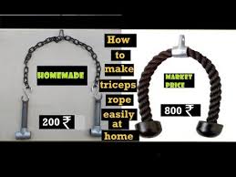 How to do triceps rope pulldowns. How To Make Triceps Rope Easily At Home Under 250rs à¤¹ à¤¦ à¤® Youtube