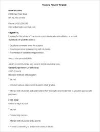 Resume Templates For Teachers Are the Skillful Way To Achieve    