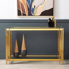 Glass Hallway Console Table