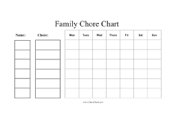 This Chore Chart Has Room To Write In The Names Of Up To Six