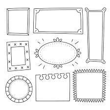 free vector hand drawn doodle frames