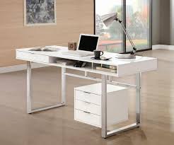 This modern, high gloss desk is the ideal computer workstation for your home office. Whitman Collection Whitman 4 Drawer Writing Desk Glossy White 800897 At Altman S Billiards And Barstools