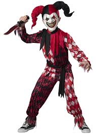 evil jester boys costume