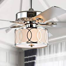 Light Drum Shade Led Ceiling Fan With