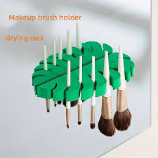 makeup brush drying rack leaf shape