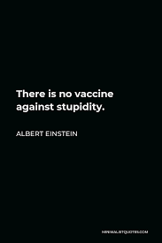 To my knowledge, the following group of quotes attributed to einstein have yet to be debunked. Albert Einstein Quote There Is No Vaccine Against Stupidity