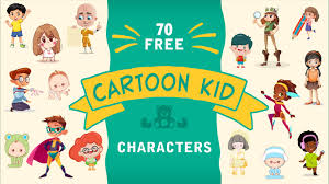 70 free cartoon kid characters to bring