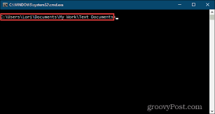 open a command prompt or terminal to a
