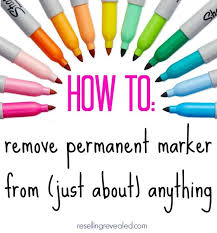 how to remove permanent marker from