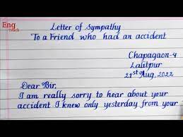 an accident sympathy letter