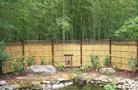 Wood Framed Bamboo Fence