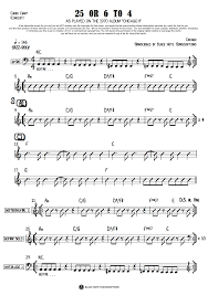 25 Or 6 To 4 Chicago Chord Chart Black Note Transcriptions