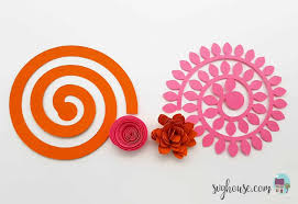 free rolled paper flower svg with fun