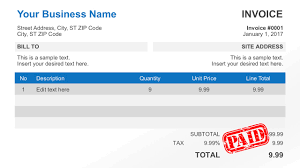 Simple Invoice Template For Powerpoint