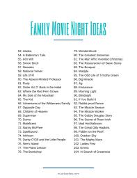 100 family night ideas must