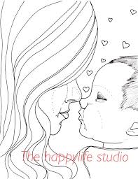 These coloring pages are chock full both pregnancy and birth affirmations. Mom And Baby Coloring Page New Mom Coloring Pregnancy Etsy