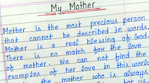 my mother essay writing in english